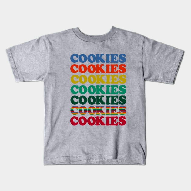 COOKIES Retro colored Kids T-Shirt by KellyMadeThat